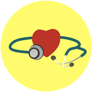 Heartand Stethoscope Icon PNG image