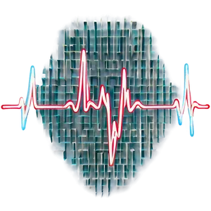 Heartbeat Line With Crosshatch Texture Png 06292024 PNG image