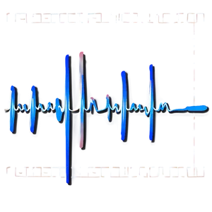 Heartbeat Line With Flare Effect PNG 06292024