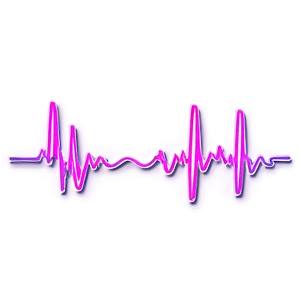 Heartbeat Line With Gradient Color Png Xse PNG image