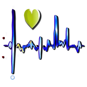 Heartbeat Line With Heart Icon PNG 06292024