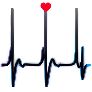 Heartbeat Line With Heart Icon Png 33 PNG image