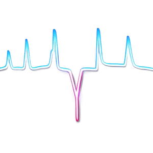Heartbeat Line With Shadow Effect PNG Awn83