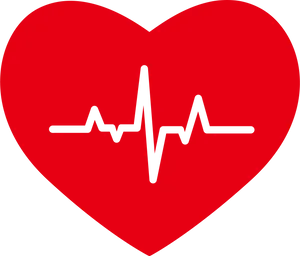 Heartbeat Love Concept PNG image