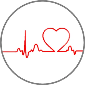Heartbeat Love Icon PNG image