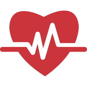 Heartbeat Love Icon PNG image