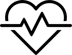 Heartbeat Symbol Outline PNG image