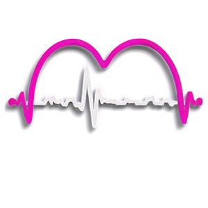 Heartbeat With Heart Shape PNG Cvo