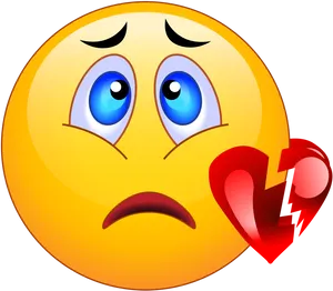 Heartbroken Emoji Expression PNG image