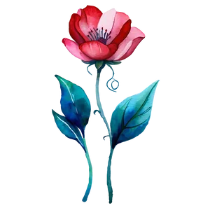 Heartfelt Watercolor Flower PNG Pme78 PNG