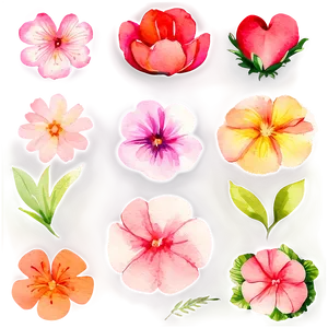 Heartfelt Watercolor Flower PNG Ugm PNG