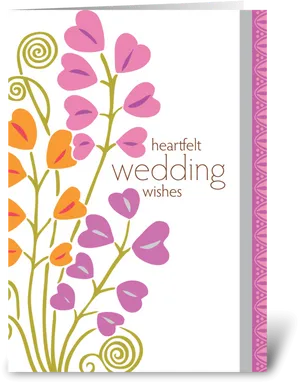 Heartfelt Wedding Wishes Card PNG
