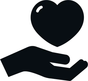 Heartin Hand Icon PNG image