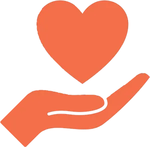 Heartin Hand Icon PNG image