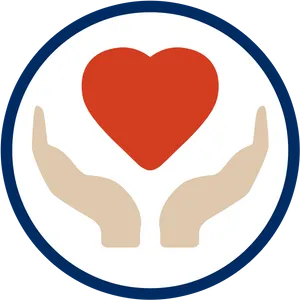 Heartin Hands Care Symbol PNG image