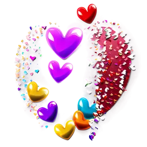 Hearts Confetti PNG 71