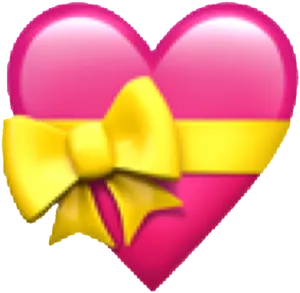 Heartwith Ribbon Emoji PNG image