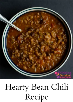 Hearty Bean Chili Recipe PNG image