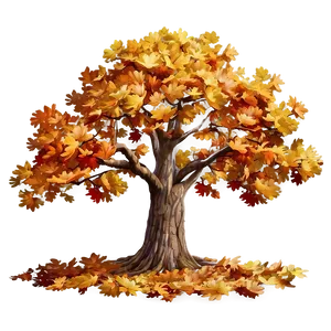 "hearty Oak Tree In Autumn PNG" Dur