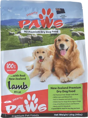 Hearty Paws N Z Premium Dry Dog Food Package PNG