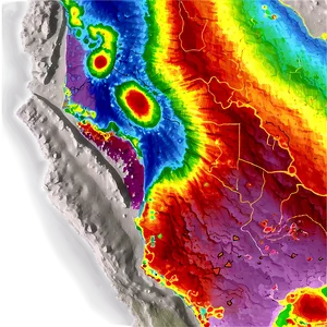 Heat Map In Earthquake Risk Zones Png 06282024 PNG image