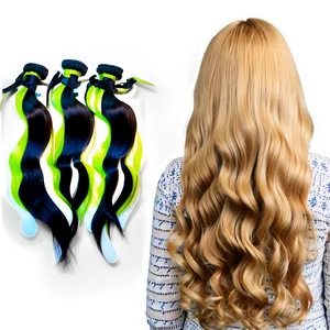 Heat Resistant Hair Bundles PNG Dej26 PNG