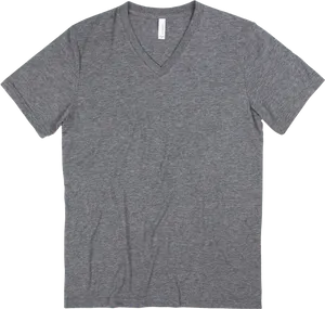 Heather Gray V Neck T Shirt PNG image