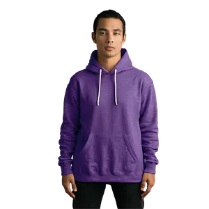Heather Purple Hoodie Template PNG 06292024