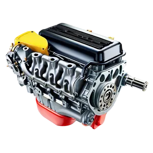 Heavy-duty Car Engine Detail PNG 06132024 PNG