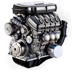 Heavy-duty Car Engine Detail PNG 06132024 PNG