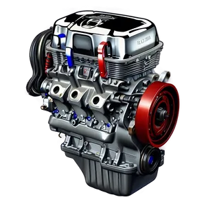 Heavy-duty Car Engine Detail PNG Dgf44 PNG