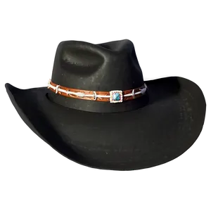 Heavyweight Black Cowboy Hat PNG 06212024 PNG