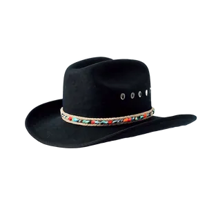 Heavyweight Black Cowboy Hat PNG 06212024