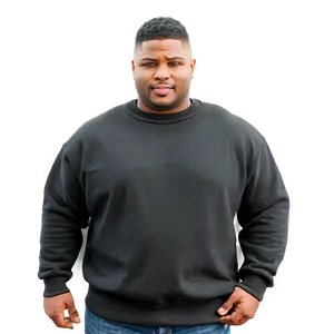 Heavyweight Black Winter Sweatshirt PNG 80