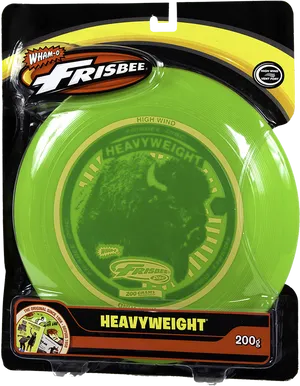 Heavyweight Green Frisbee Packaging PNG image