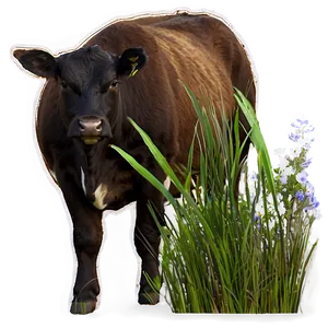 Heifer In Grass Png 36 PNG image