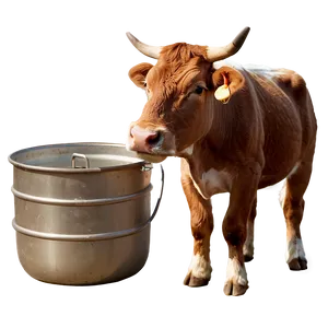 Heifer With Milk Bucket Png 32 PNG image