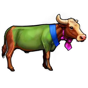 Heifer With Ribbon Png 97 PNG image