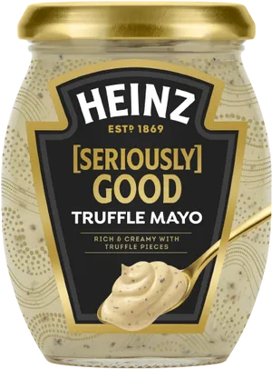 Heinz Truffle Mayo Jar PNG image