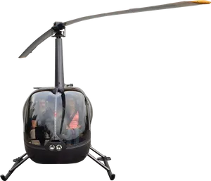Helicopter Front Viewwith Passengers PNG image