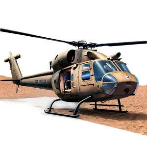 Helicopter In Desert Png 05212024 PNG image