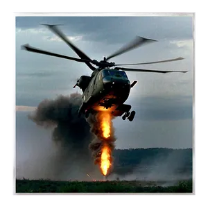 Helicopter Missile Explosion PNG Qia PNG