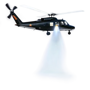 Helicopter With Spotlight Png Uft PNG image