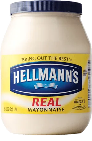 Hellmanns Real Mayonnaise Jar PNG image