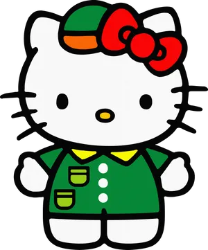 Hello Kitty Green Outfit