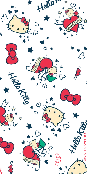 Hello Kitty Pattern Wallpaper