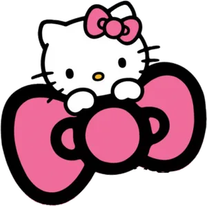 Hello Kitty Pink Bow PNG image