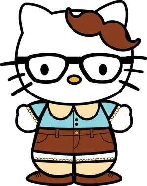 Hello Kittyin Lederhosen Cartoon PNG image