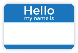 Hello My Name Is Name Tag PNG image