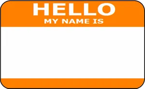 Hello My Name Is Sticker PNG image